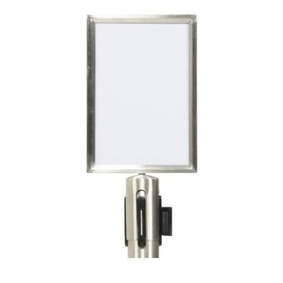 A4 Portrait Barrier Post Top Sign Holder Stainless Steel - Picture 2 of 7